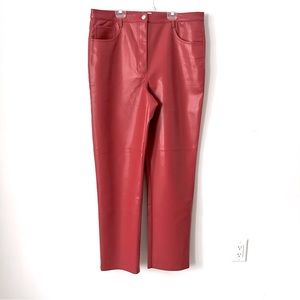 Sz 16 Aritzia WILFRED Melina Vegan Leather Pants, EUC